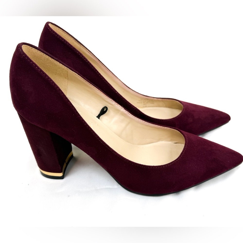 Marc Fisher Gildy Maroon Suede Pumps